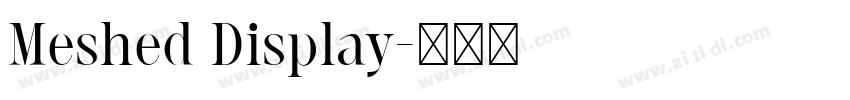 Meshed Display字体转换